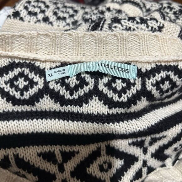 Maurices Tunic Sweater Dress Womens XL Multicolor Boho Stripe Print Pullover - Picture 7 of 9